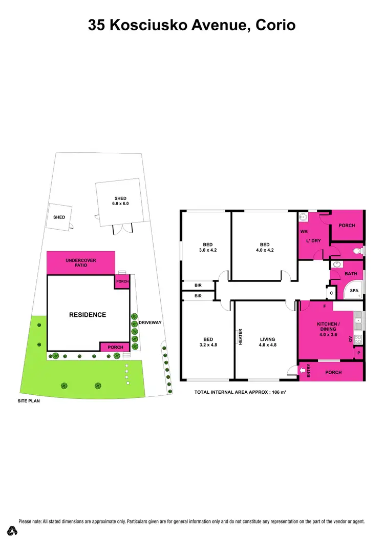 Floorplan of Homely house listing, 35 Kosciusko Avenue, Corio VIC 3214