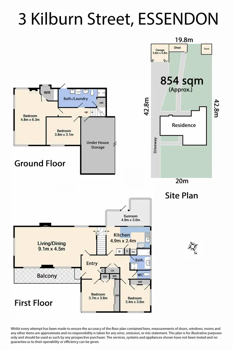 Floorplan of Homely house listing, 3 Kilburn Street, Strathmore VIC 3041