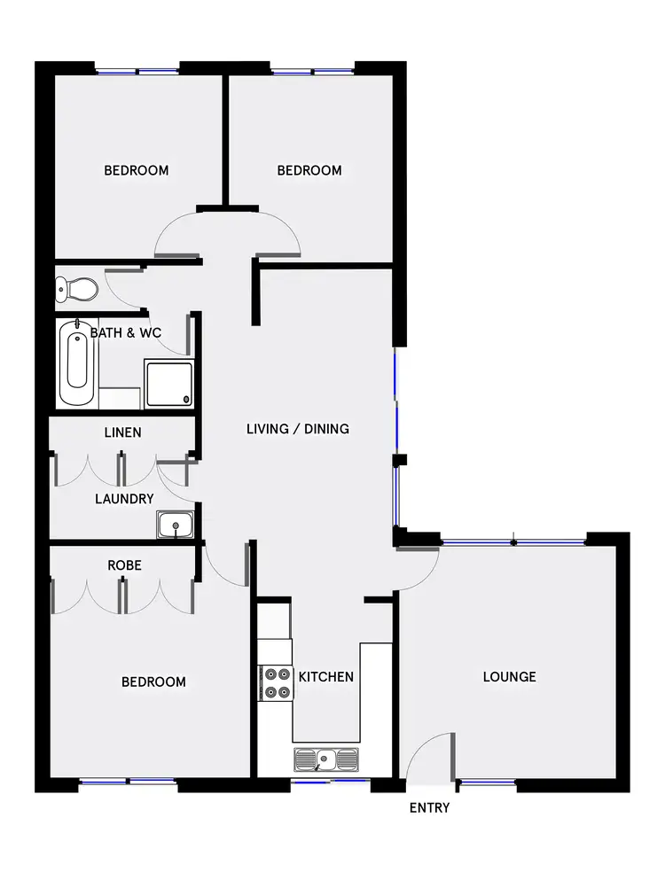 Floorplan of Homely house listing, 13 Dorrit Black Crescent, Lyneham ACT 2602