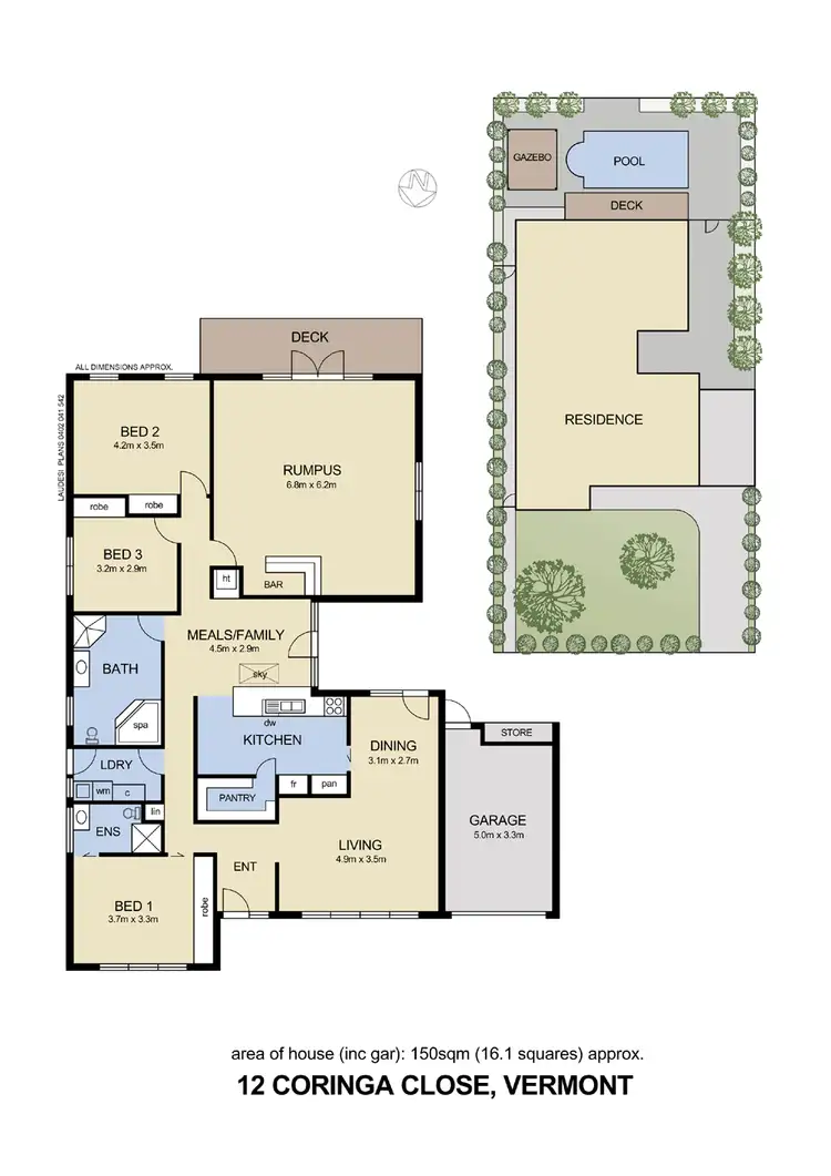 Floorplan of Homely house listing, 12 Coringa Close, Vermont VIC 3133