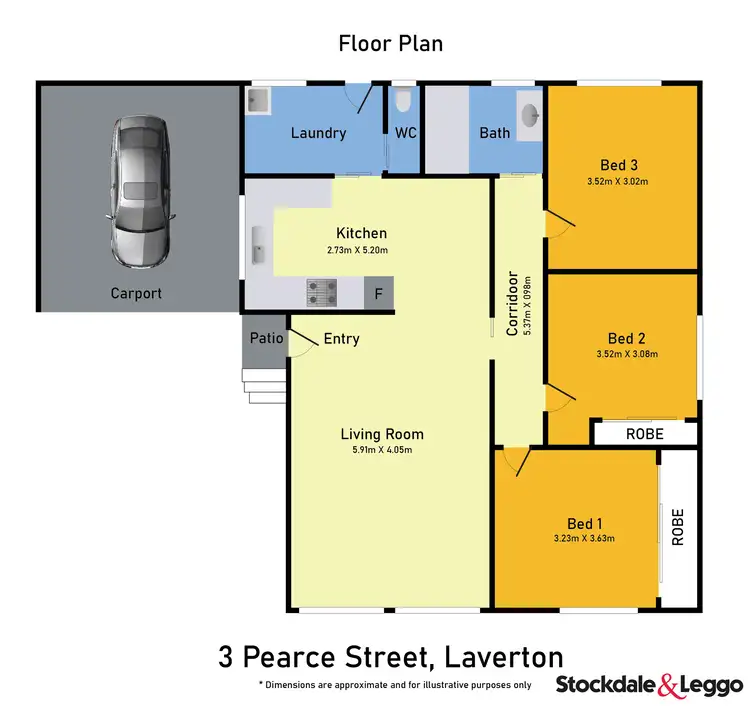 Floorplan of Homely house listing, 3 Pearce Street, Laverton VIC 3028