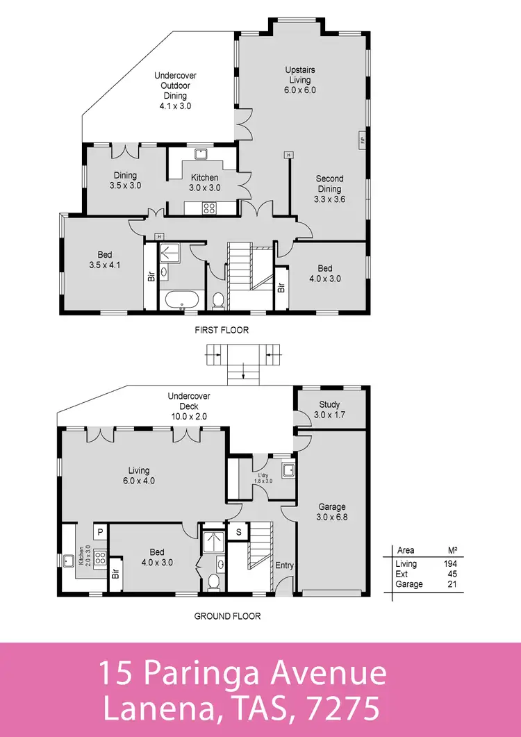 Floorplan of Homely house listing, 15 Paringa Avenue, Lanena TAS 7275