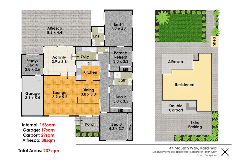 Floorplan of Homely house listing, 44 McBeth Way, Kardinya WA 6163