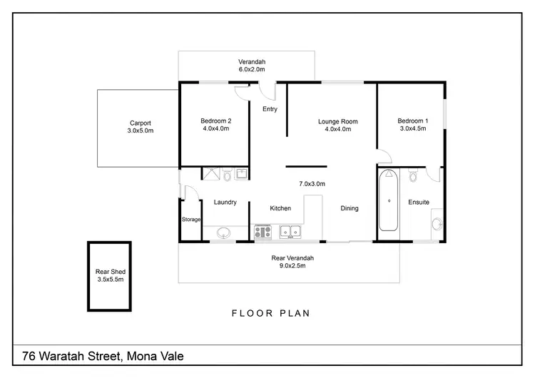 Floorplan of Homely house listing, 76 Waratah Street, Mona Vale NSW 2103