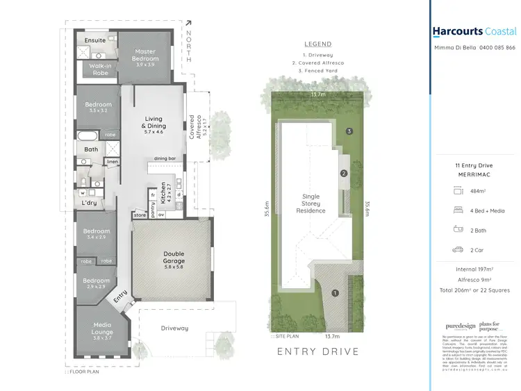 Floorplan of Homely house listing, 11 Entry Drive, Merrimac QLD 4226