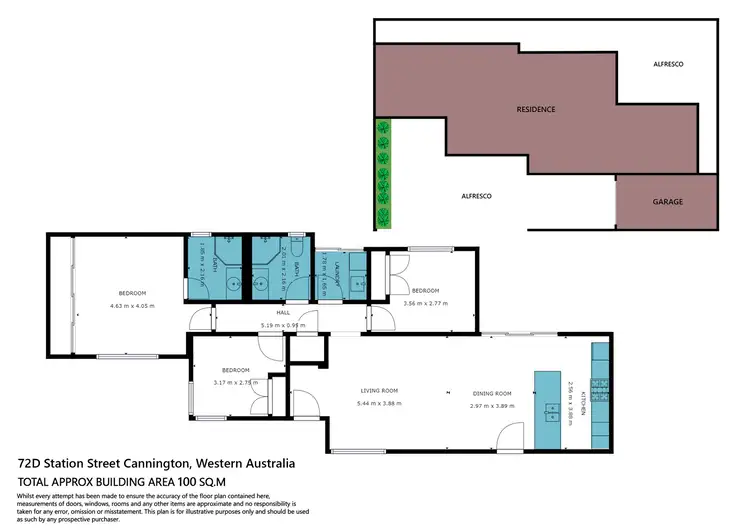 Floorplan of Homely house listing, 72D Station Street, Cannington WA 6107