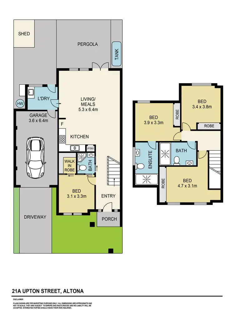 Floorplan of Homely townhouse listing, 21A Upton Street, Altona VIC 3018