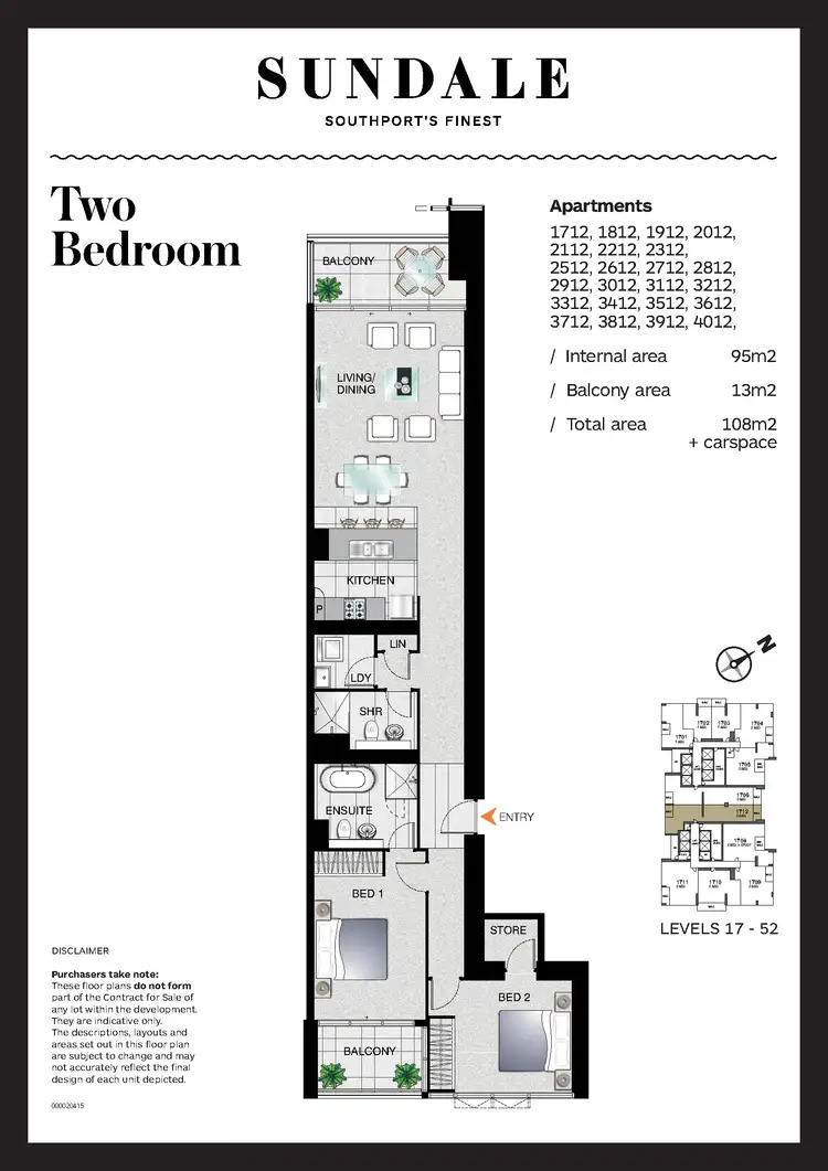 Floorplan of Homely apartment listing, 1912/2 Como Crescent, Southport QLD 4215