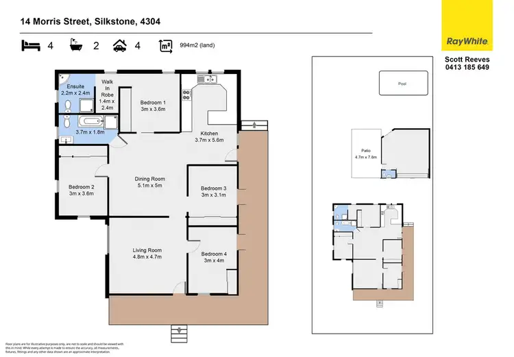 Floorplan of Homely house listing, 14 Morris Street, Silkstone QLD 4304