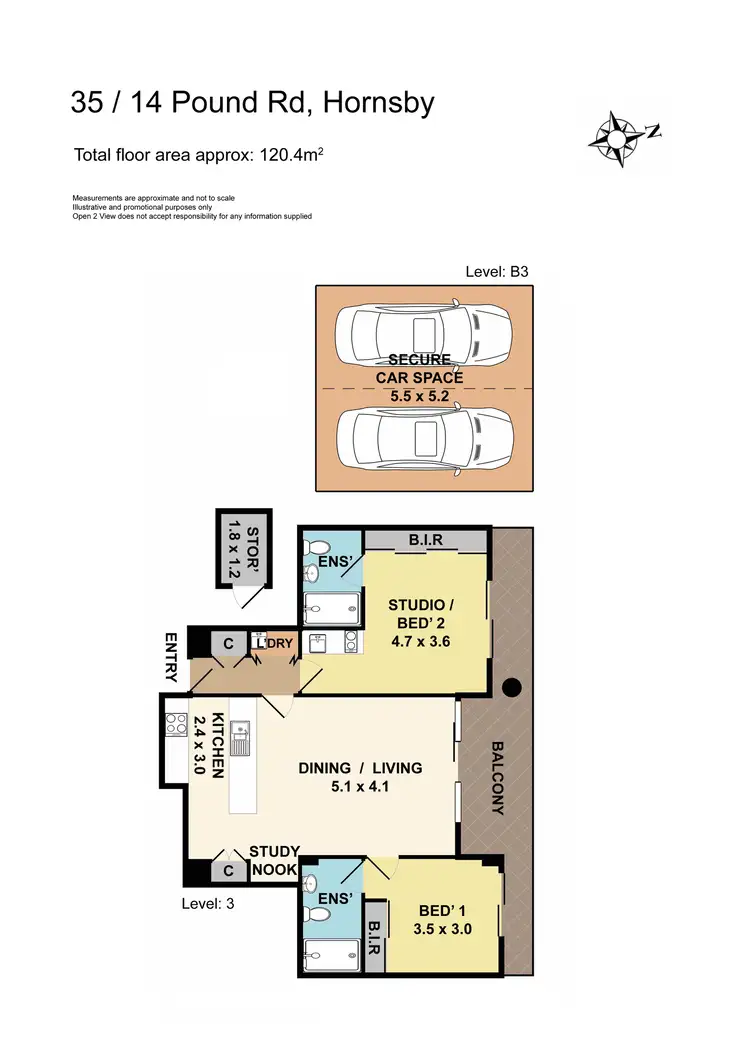 Floorplan of Homely apartment listing, 35/14 Pound Road, Hornsby NSW 2077