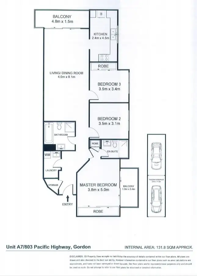 Floorplan of Homely apartment listing, A7/803-805 Pacific Highway, Gordon NSW 2072
