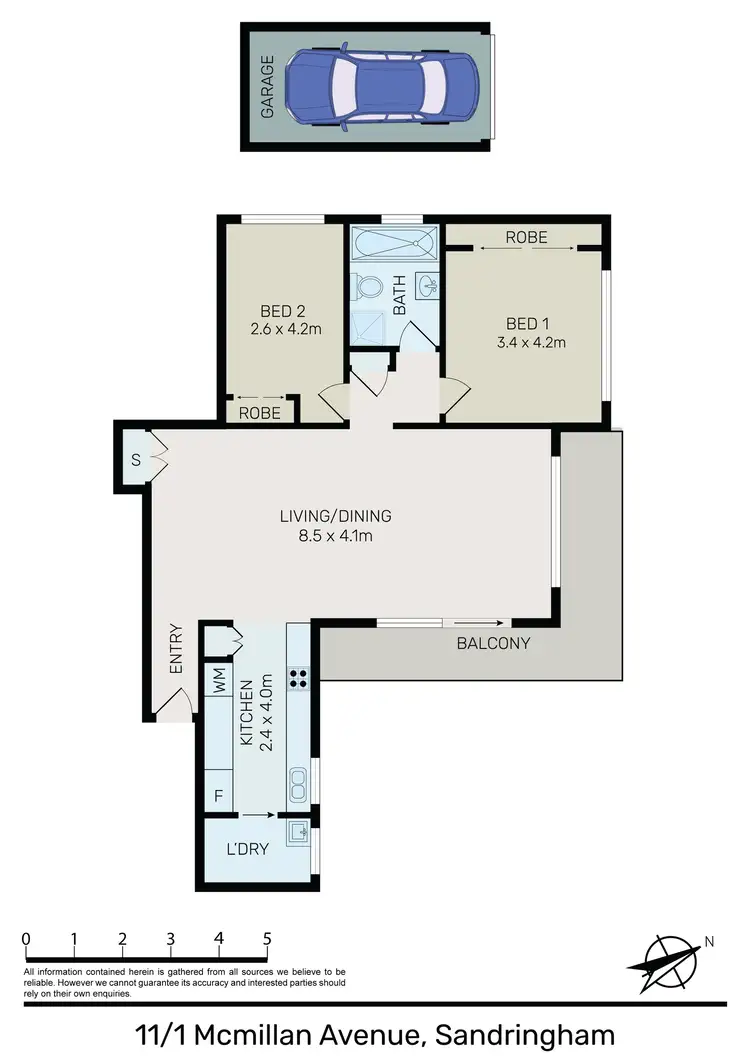 Floorplan of Homely unit listing, 11/1 McMillan Avenue, Sandringham NSW 2219