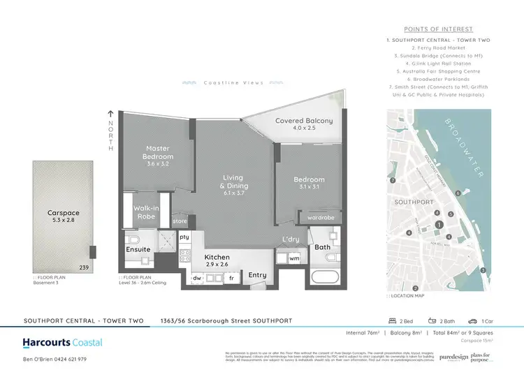 Floorplan of Homely apartment listing, 1363/56 Scarborough Street, Southport, Southport QLD 4215