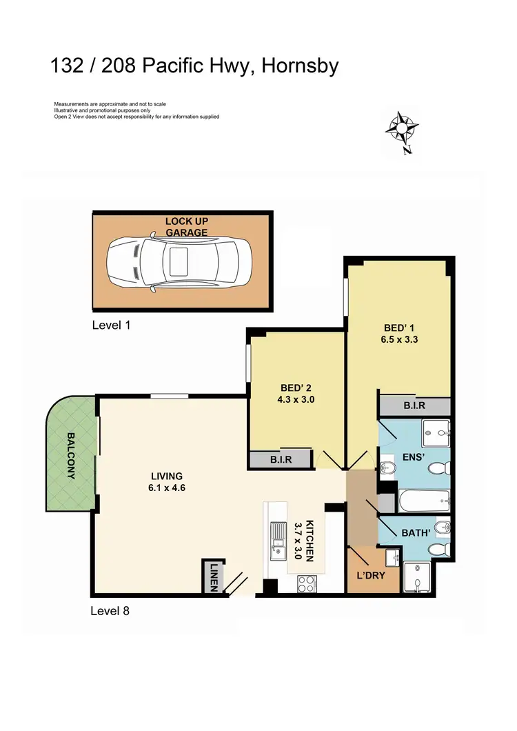 Floorplan of Homely apartment listing, 132/208 Pacific Highway, Hornsby NSW 2077