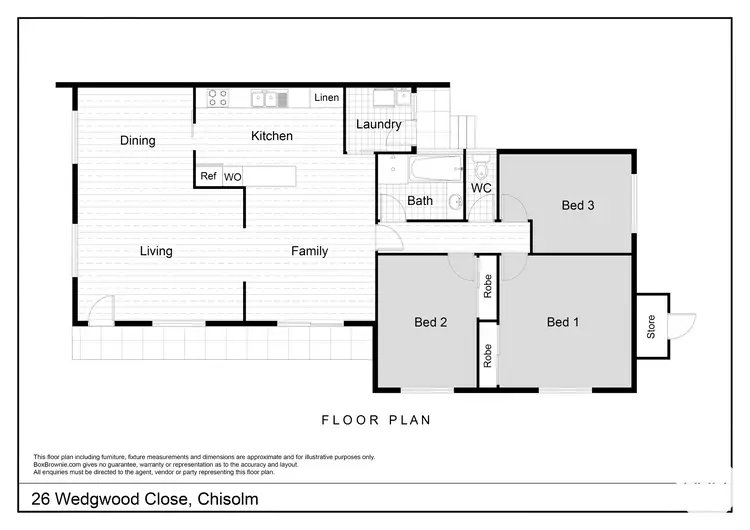 Floorplan of Homely house listing, 26 Wedgwood Close, Chisholm ACT 2905