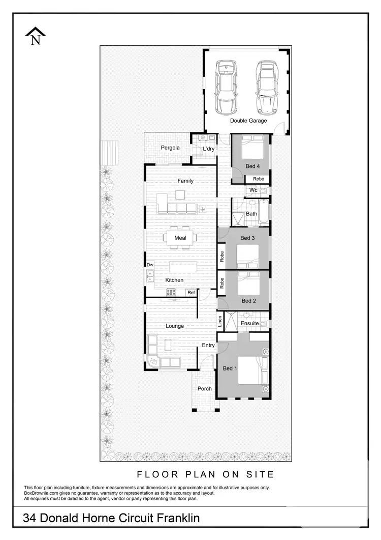 Floorplan of Homely house listing, 34 Donald Horne Circuit, Franklin ACT 2913