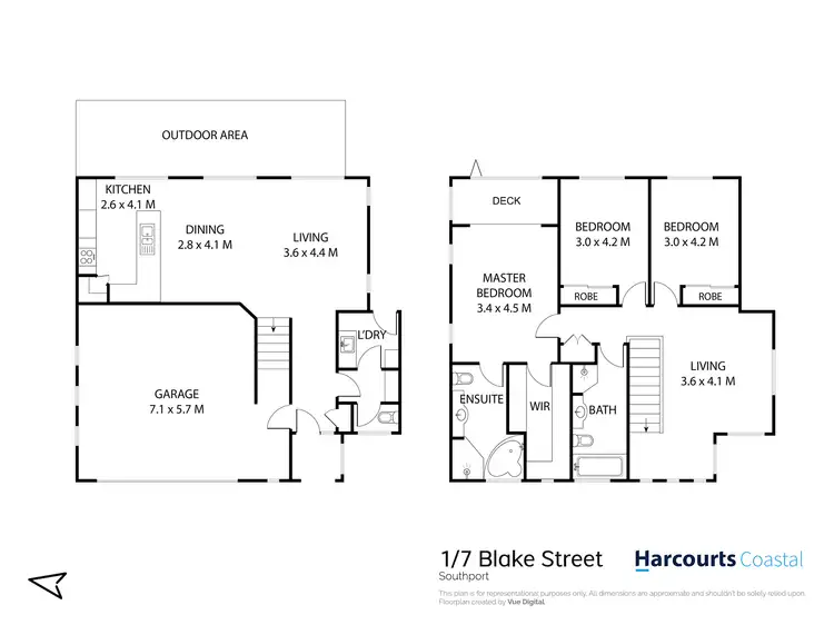Floorplan of Homely townhouse listing, 1/7 Blake Street, Southport QLD 4215