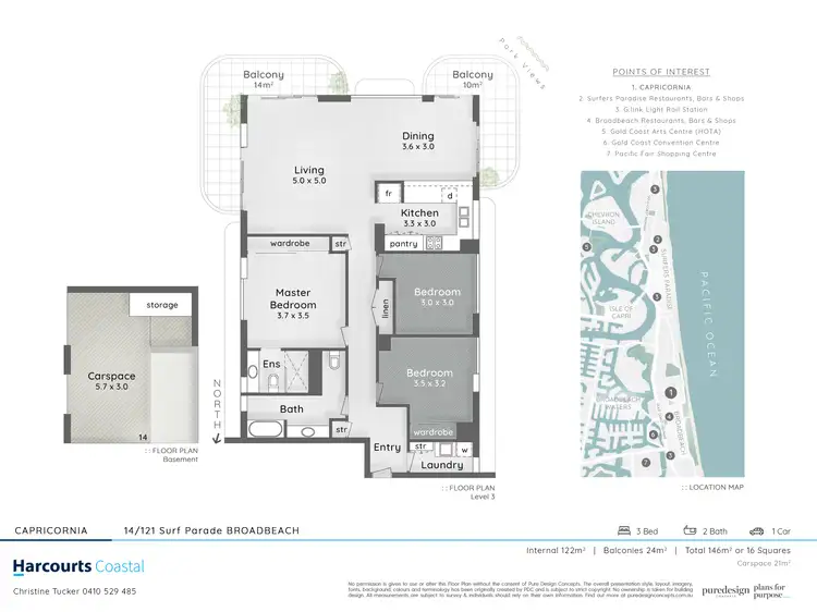Floorplan of Homely apartment listing, 14/121 Surf Parade, Broadbeach QLD 4218