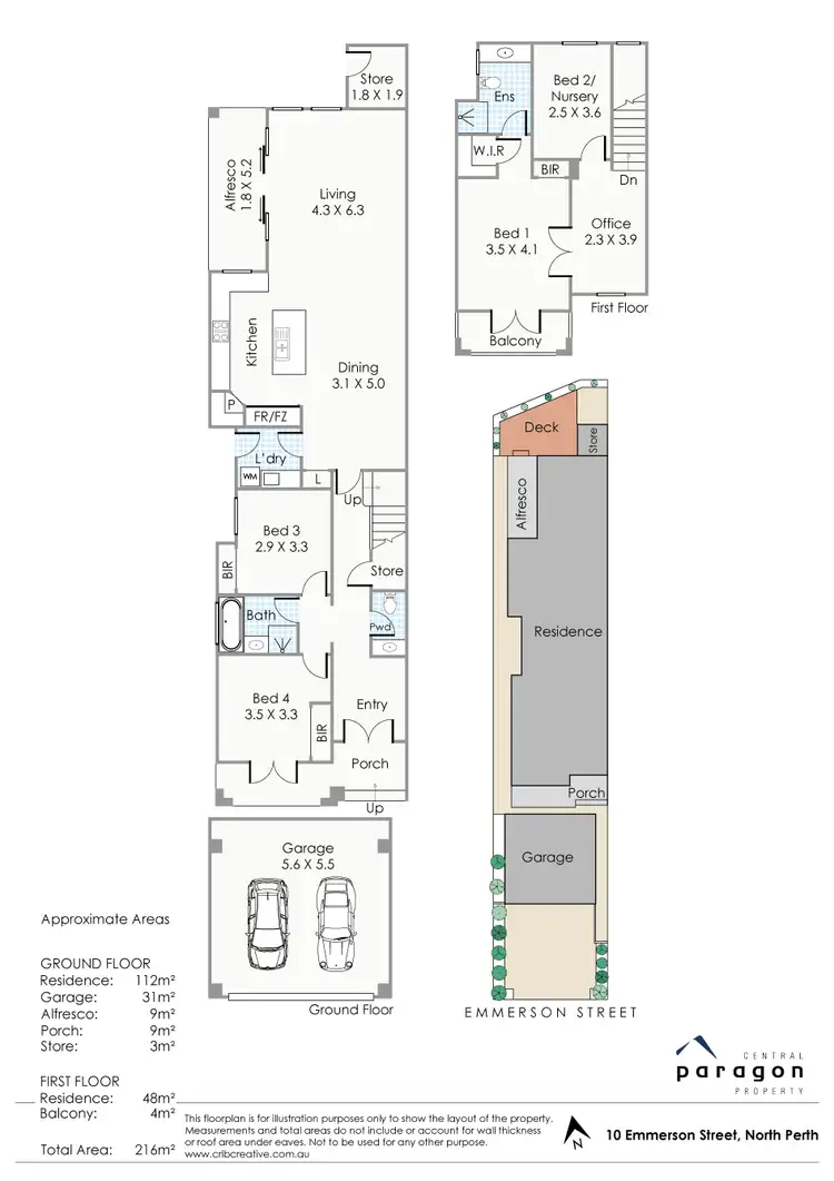 Floorplan of Homely house listing, 10 Emmerson Street, North Perth WA 6006