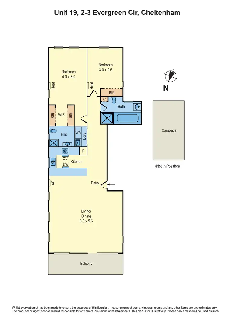 Floorplan of Homely apartment listing, 19/2-3 Evergreen Circuit, Cheltenham VIC 3192