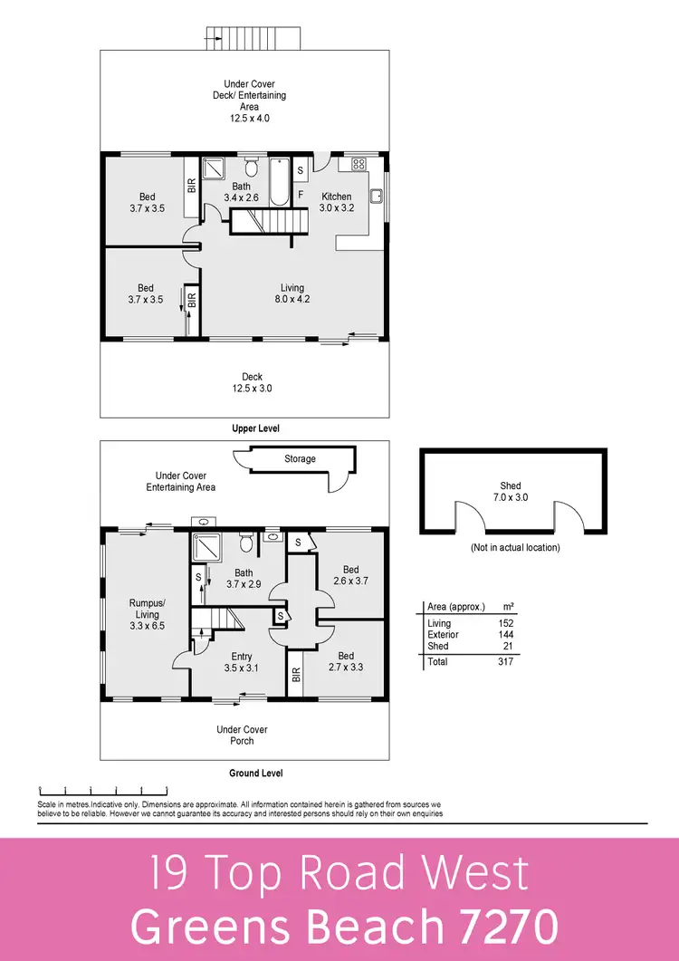 Floorplan of Homely house listing, 19 Top Road, Greens Beach TAS 7270