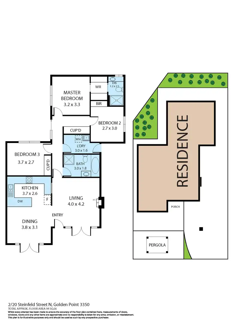 Floorplan of Homely townhouse listing, 2/20 Steinfeld Street South, Golden Point VIC 3350