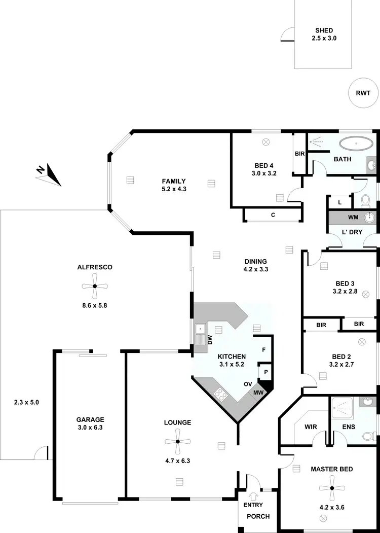 Floorplan of Homely house listing, 6 Tahlia Court, Parafield Gardens SA 5107