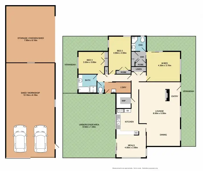 Floorplan of Homely house listing, 75 Farrell Road, Benalla VIC 3672