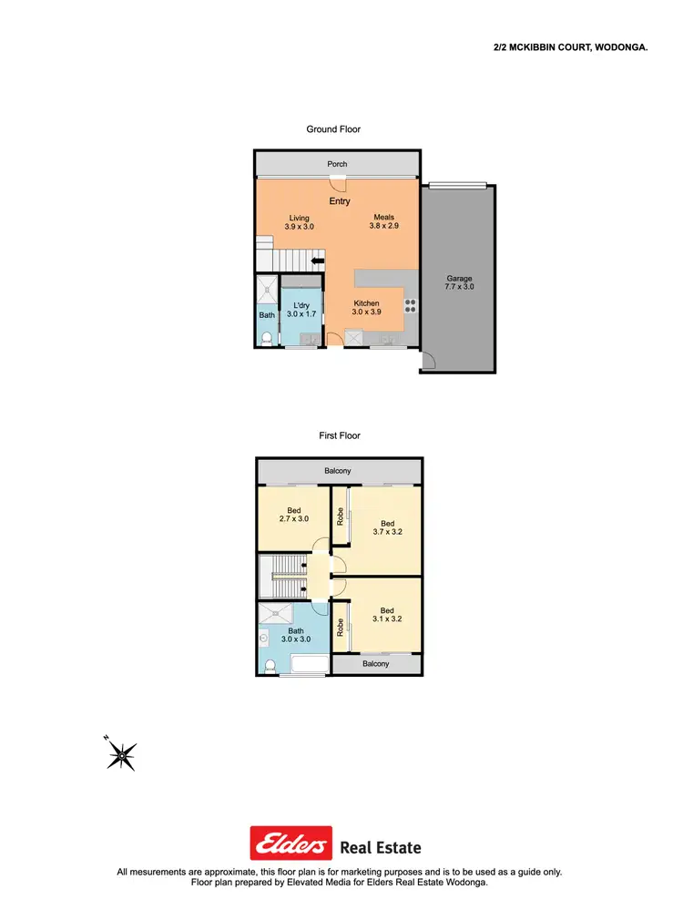 Floorplan of Homely unit listing, 2/2 McKibbin Court, Wodonga VIC 3690