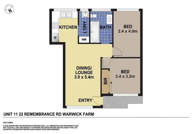 Floorplan of Homely apartment listing, 11/22 Remembrance Avenue, Warwick Farm NSW 2170