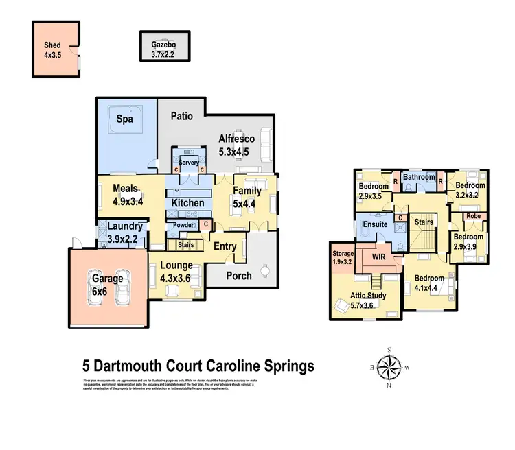 Floorplan of Homely house listing, 5 Dartmouth Court, Caroline Springs VIC 3023