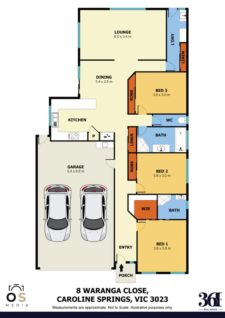 Floorplan of Homely house listing, 8 Waranga Close, Caroline Springs VIC 3023