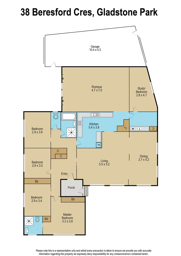 Floorplan of Homely house listing, 38 Beresford Crescent, Gladstone Park VIC 3043
