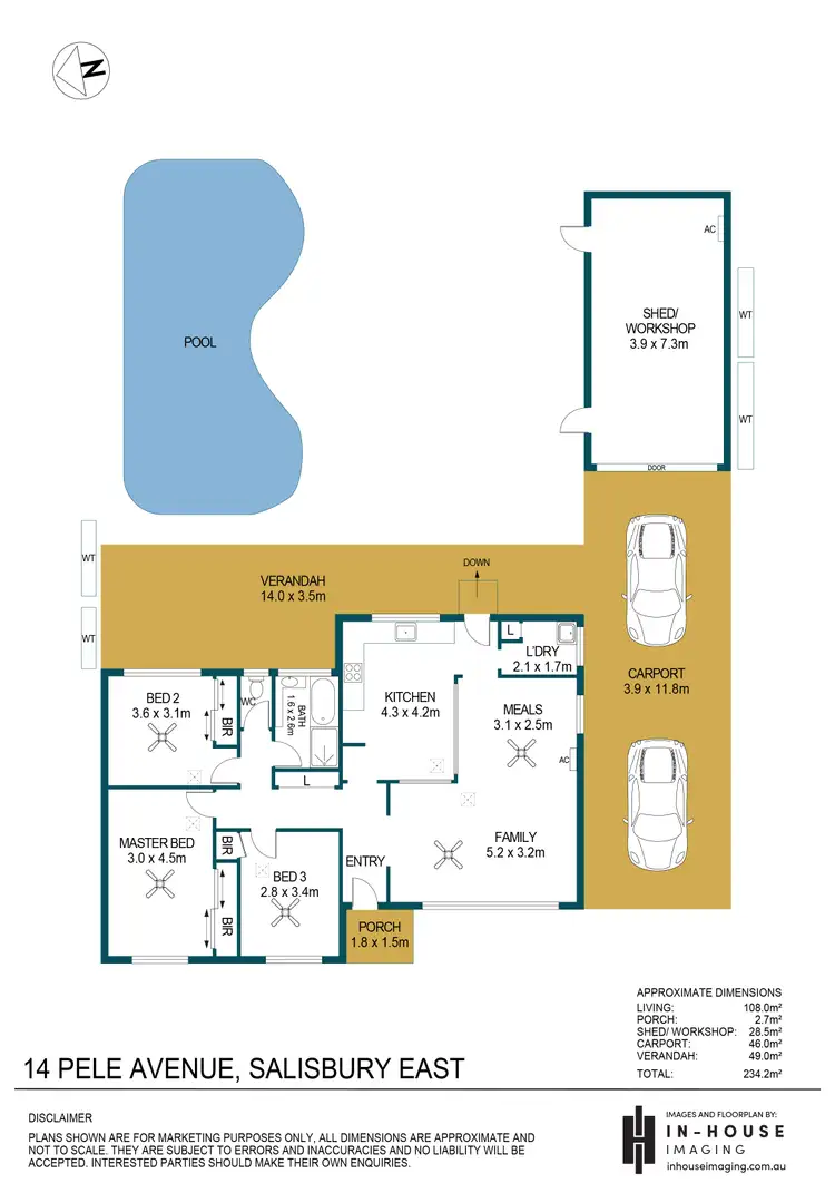 Floorplan of Homely house listing, 14 Pele Avenue, Salisbury East SA 5109