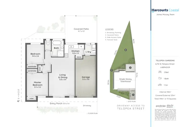 Floorplan of Homely townhouse listing, 6/14-16 Telopea Street, Labrador QLD 4215