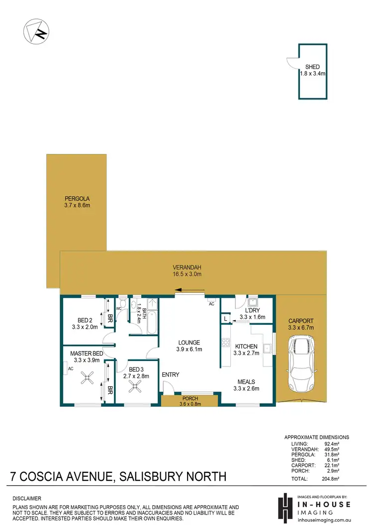 Floorplan of Homely house listing, 7 Coscia Avenue, Salisbury North SA 5108