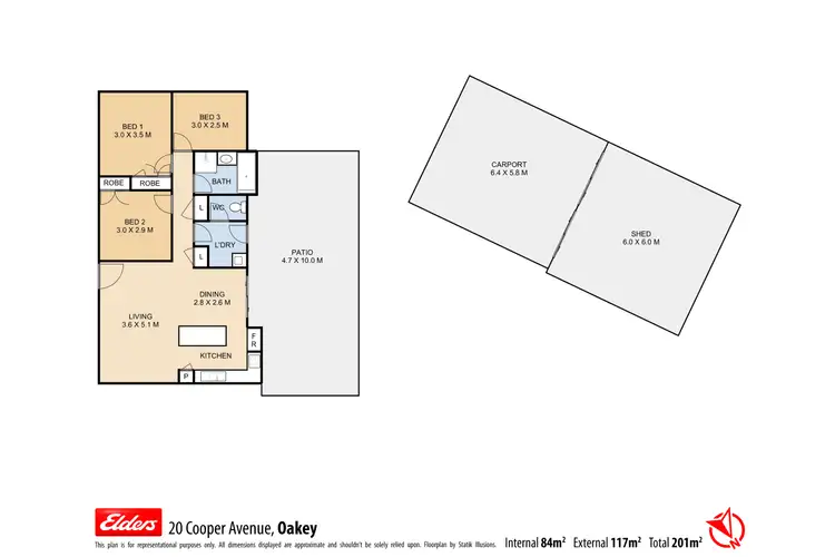 Floorplan of Homely house listing, 20 Cooper Avenue, Oakey QLD 4401