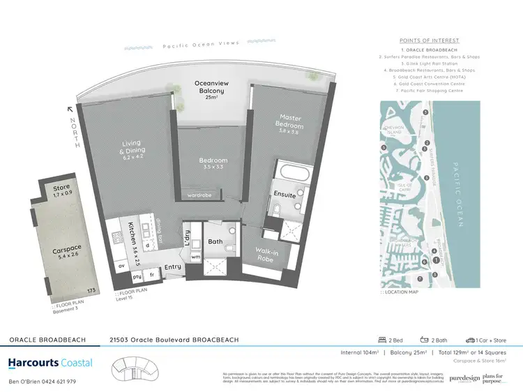 Floorplan of Homely apartment listing, 21503/21 Elizabeth Avenue, Broadbeach QLD 4218