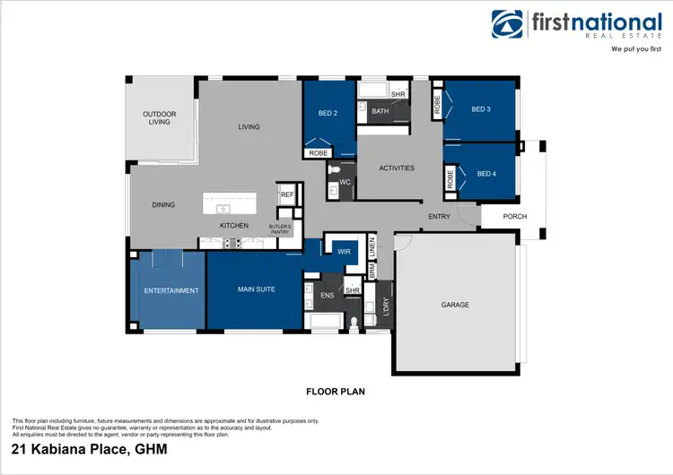 Floorplan of Homely house listing, 21 KABIANA PLACE, Glass House Mountains QLD 4518