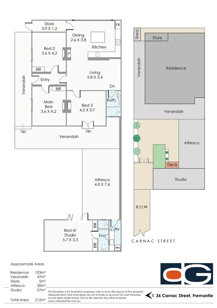 Floorplan of Homely house listing, 36 Carnac Street, Fremantle WA 6160