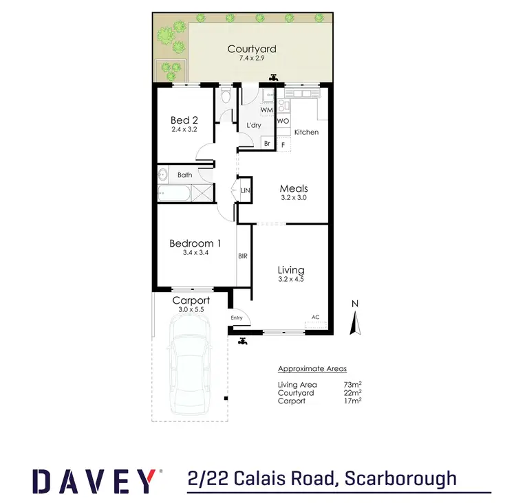 Floorplan of Homely house listing, 2/22 Calais Road, Scarborough WA 6019