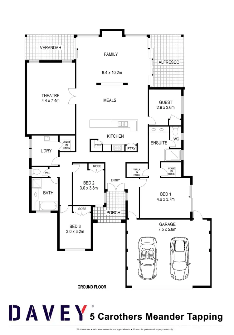 Floorplan of Homely house listing, 5 Carothers Meander, Tapping WA 6065