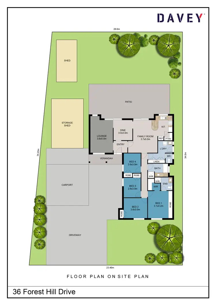 Floorplan of Homely house listing, 36 Forest Hill Drive, Kingsley WA 6026