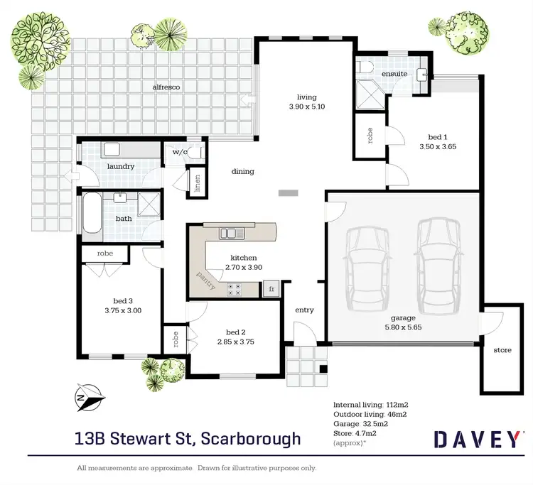 Floorplan of Homely house listing, 13b Stewart Street, Scarborough WA 6019