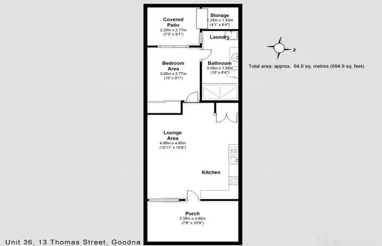 Floorplan of Homely unit listing, 36/13 Thomas Street, Goodna QLD 4300