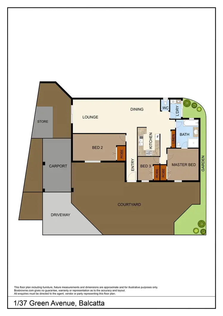Floorplan of Homely villa listing, 1/37 Green Avenue, Balcatta WA 6021