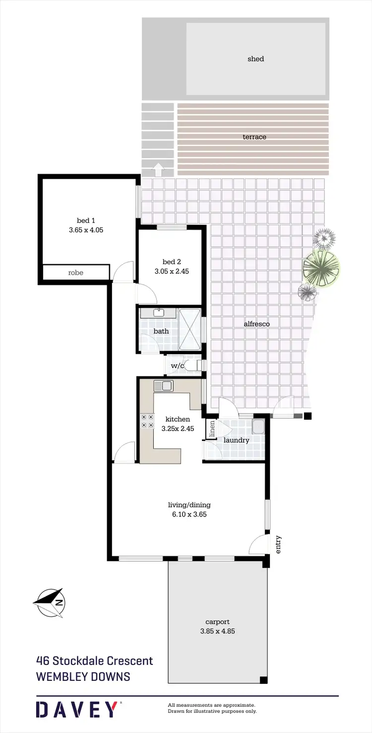 Floorplan of Homely semi-detached listing, 46 Stockdale Crescent, Wembley Downs WA 6019