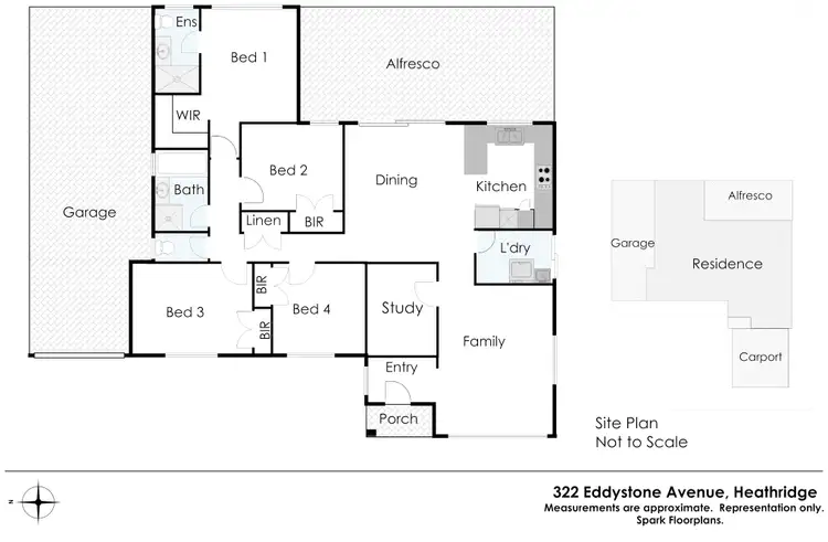 Floorplan of Homely house listing, 322 Eddystone Avenue, Heathridge WA 6027