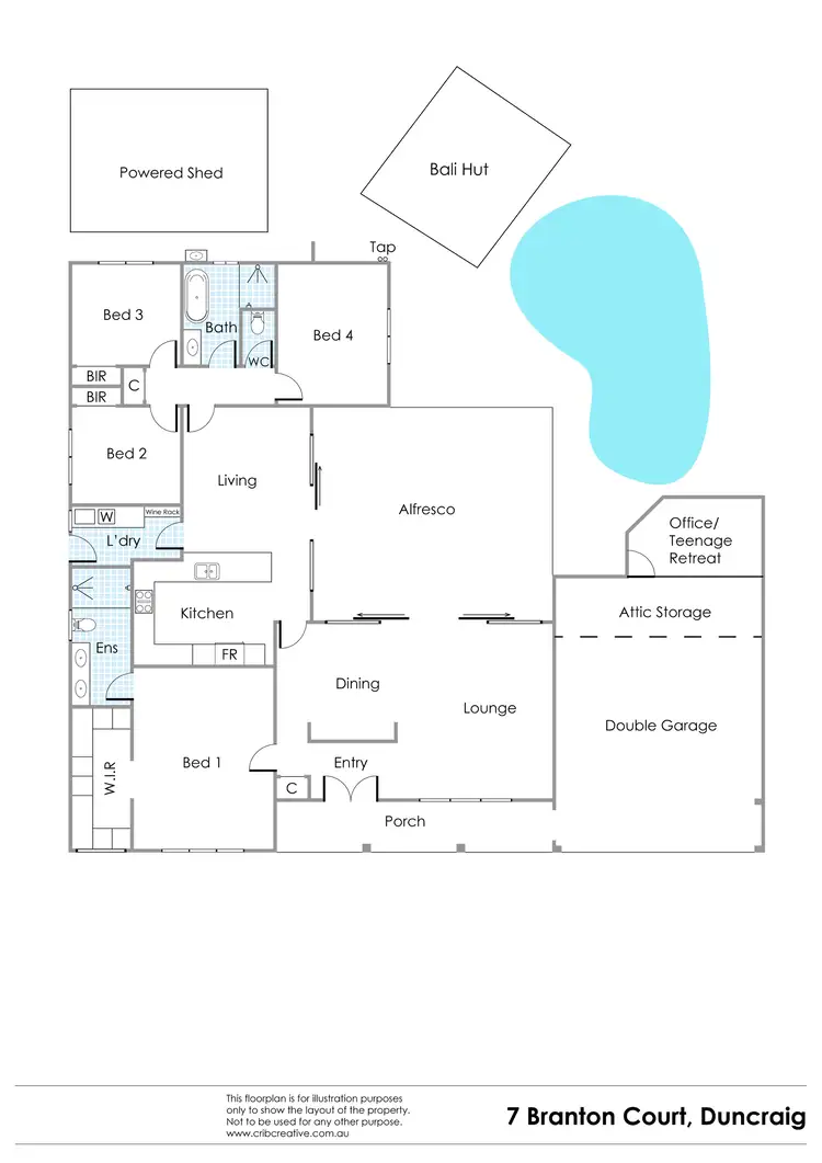 Floorplan of Homely house listing, 7 Branton Court, Duncraig WA 6023