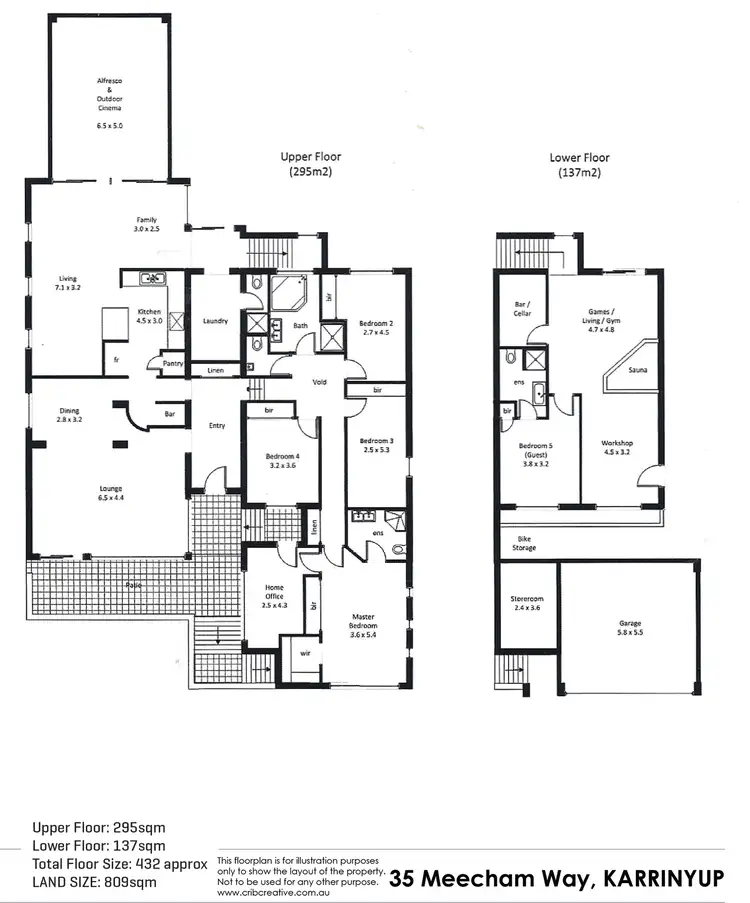 Floorplan of Homely house listing, 35 Meecham Way, Karrinyup WA 6018